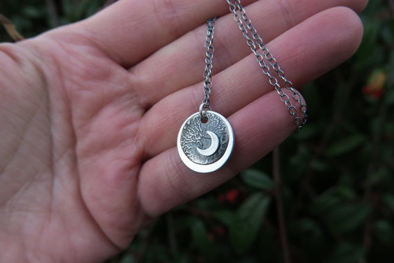 Crescent Moon Necklace Moon Pendant in 