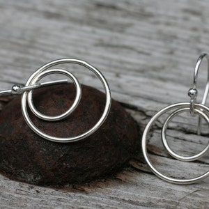 【HYERES LOR】Noailles double circle Silver earring 20mm Lotte Duty Free