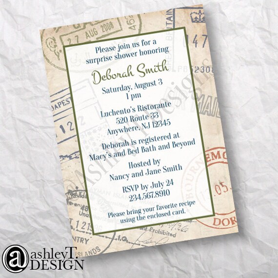 Travel Party Invitations 6