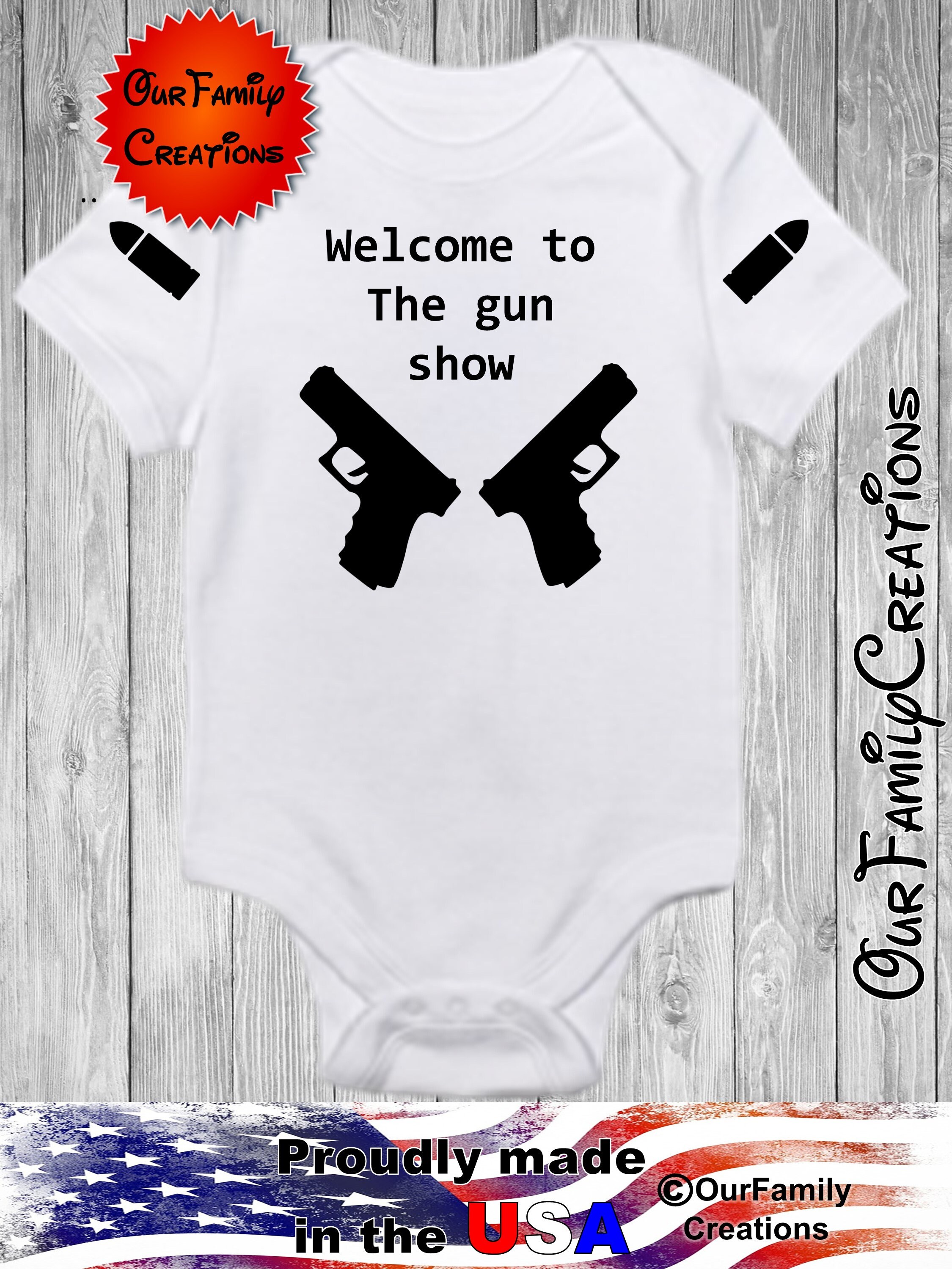 Funny to the gun show Gerber onesie bodysuit baby Etsy