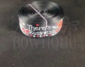 USDR, Magical Mouse Collection, 7/8 grosgrain ribbon, No business like bow business ribbon, Craft supply, Disney Inspired ribbon