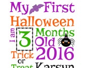 Erste Halloween, Digitalbild, Eisen auf Übertragung, meine ersten Halloween printable, DIY-Shirts, Halloween Baby, printable Halloween