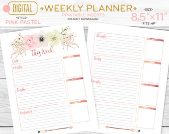 Girly calendar | Etsy