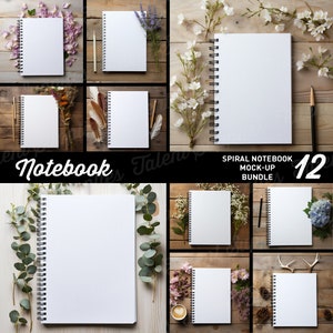 Notebook mockup BUNDLE, spiral notebooks mock up, stationery mock, book mock-up, insta preview, notes mockup. Instant download. 0010MO B
