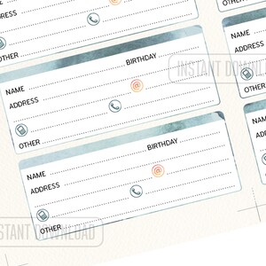 PERSONAL Size Address Book for Planner, Contacts Printable Page ...