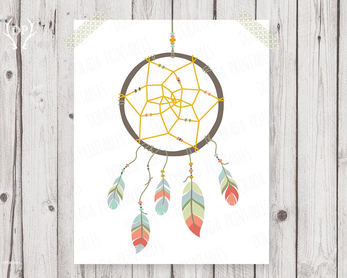 Dream Catcher, Printable Art, Nursery Wall Decoration, Kids Room ...
