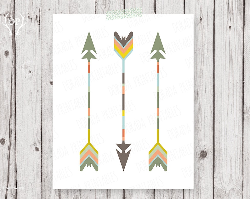 Three Arrows Printable Wall Art Nursery Decor Tribal - Etsy