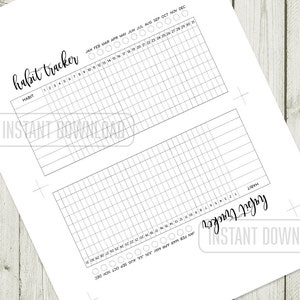 PERSONAL Size Habit Tracker Planner Insert, Monthly Daily Routine ...