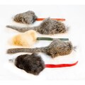 Rabbit Fur Mouse Shaped Dog Toy with Squeaker Suitable for Small Dogs Only | Handmade in UK Squeak Mouse