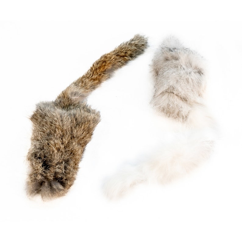 Catnip Filled Rabbit Fur Mouse Shaped Cat Toy, Large Size, Ethically Sourced, Cat Lover Gift, Handmade in UK Fur