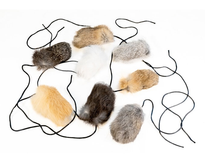 Rabbit Fur Mouse Shaped Dog Toy With Chirp Etsy UK