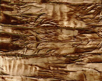 Patena Gold/Bronze Velvet Crushed 54" wide - Acetate Rayon blend - Sold by the yard - Great Sheen and SO SOFT!  Home Decor - Apparel