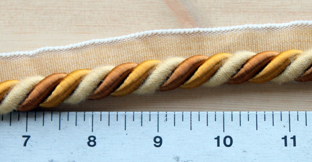 Gold and Cream 1/2 Cording With Lip Trim Upholstery Decor Etsy