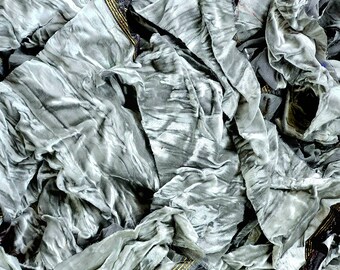 crushed velvet fabric scraps - silver grey - high quality - vibrant shades of colors - manufacturer remnants