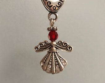Handmade Guardian Angel Birthstone Clip On Charm
