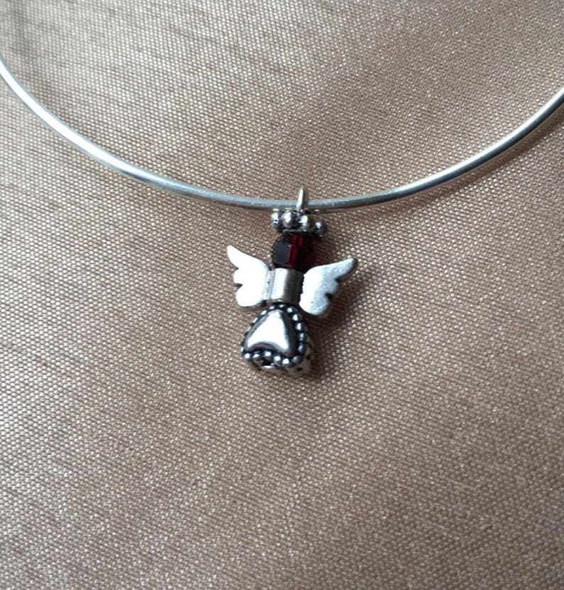 Handmade Guardian Angel My Cherished AngelsTM Charm Bracelet with Birthstone Charm image 6