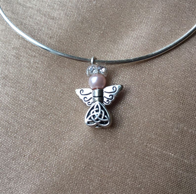 Handmade Guardian Angel My Cherished AngelsTM Charm Bracelet with Birthstone Charm image 2