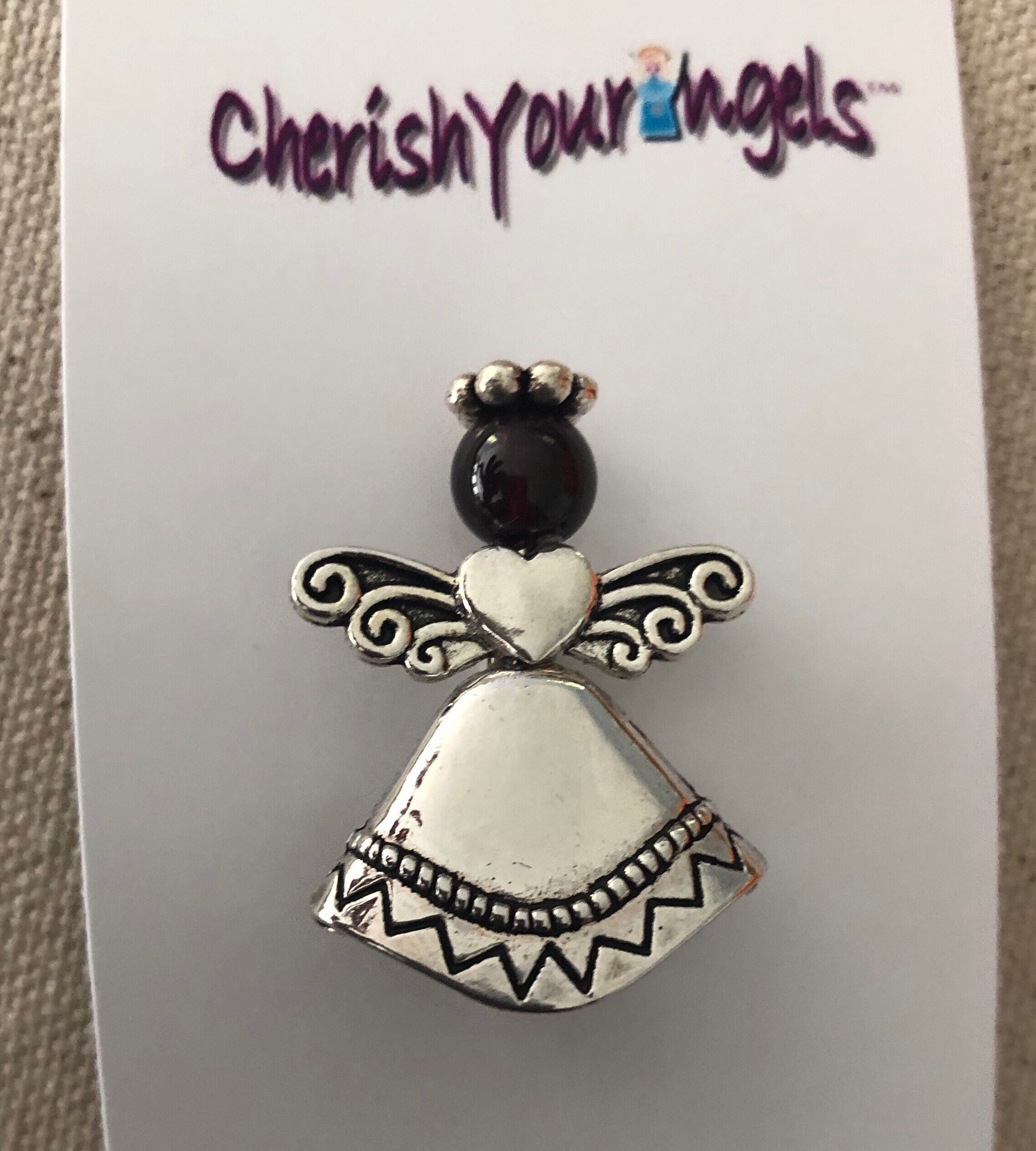 Guardian Angel Pin Guardian Angel Brooch Birthstone Angel Pin Etsy