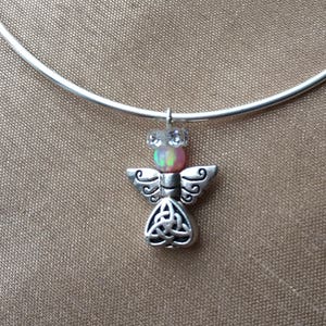 Handmade Guardian Angel My Cherished AngelsTM Charm Bracelet with Birthstone Charm image 4