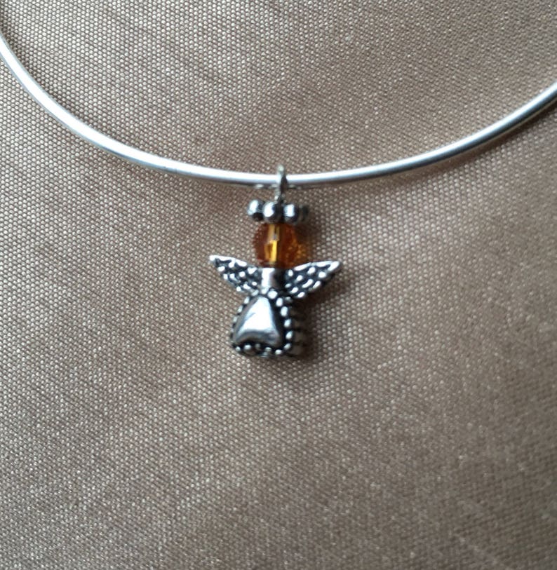 Handmade Guardian Angel My Cherished AngelsTM Charm Bracelet with Birthstone Charm image 8