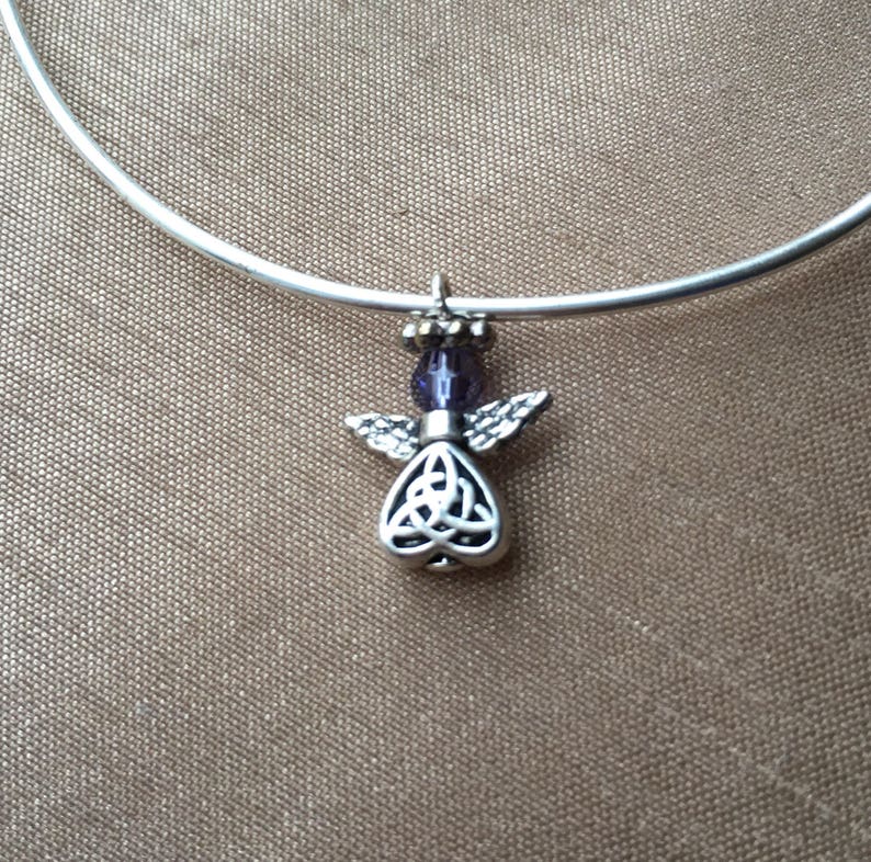 Handmade Guardian Angel My Cherished AngelsTM Charm Bracelet with Birthstone Charm image 5