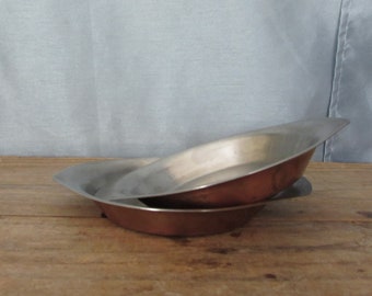 Pan/Dish, Copper Coated Steel, Shallow Plate/Pan/Dish, Set of Two, Good Quality