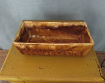 Vintage Planter, California Pottery, Brown, Rectangular