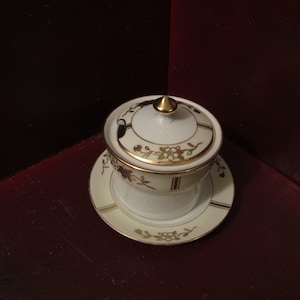 Noritake Sugar Bowl With Lid and Saucer, Hand Painted, Japan, Beautiful!