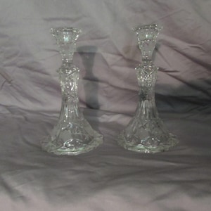 Candlesticks, Cut German Crystal, Pair