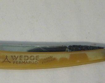 Straight Razor, Wedge "Fermarud", Hand Forged, Lang Bros., Gold Medal, Solingen, Germany, 1940's, SHIPS FREE