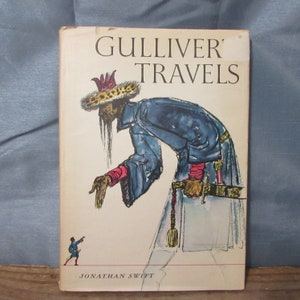 Vintage Book, Gullivers Travels, by Jonathan Swift, Published London, Printed Leipzig Germany, 1961, Hardcover
