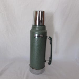 Thermos, Stanley, Green Steel, Vacuum Bottle #A-9440H, One Quart Size