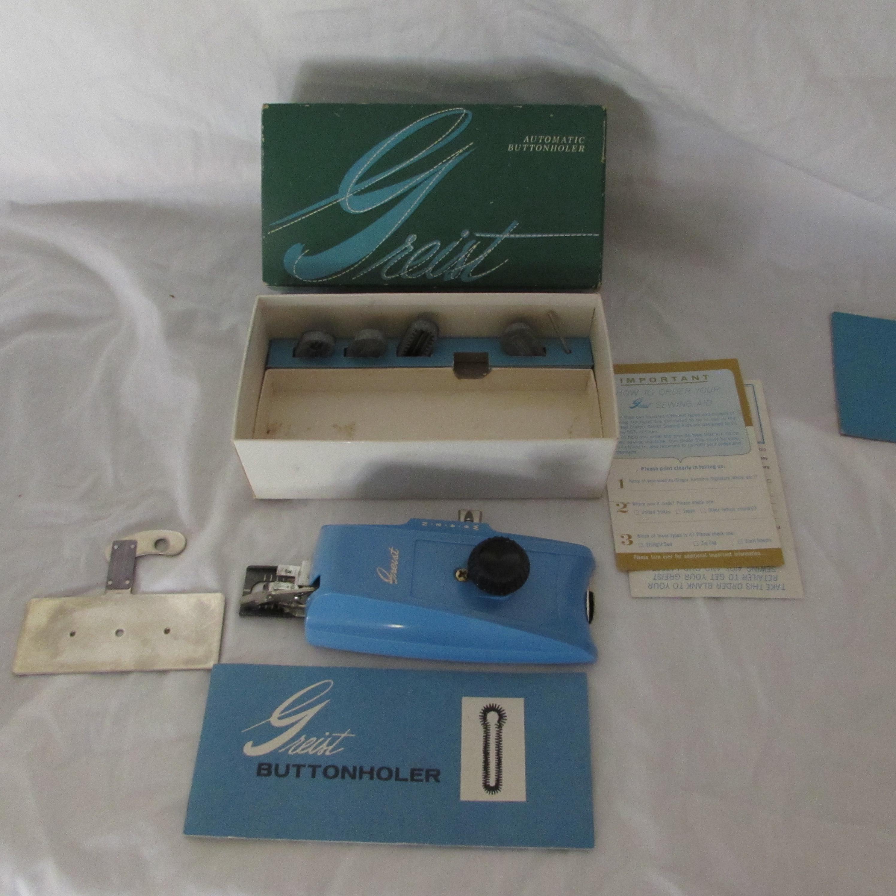 Sewing Accessory, Greist Buttonholer Style #3, !950
