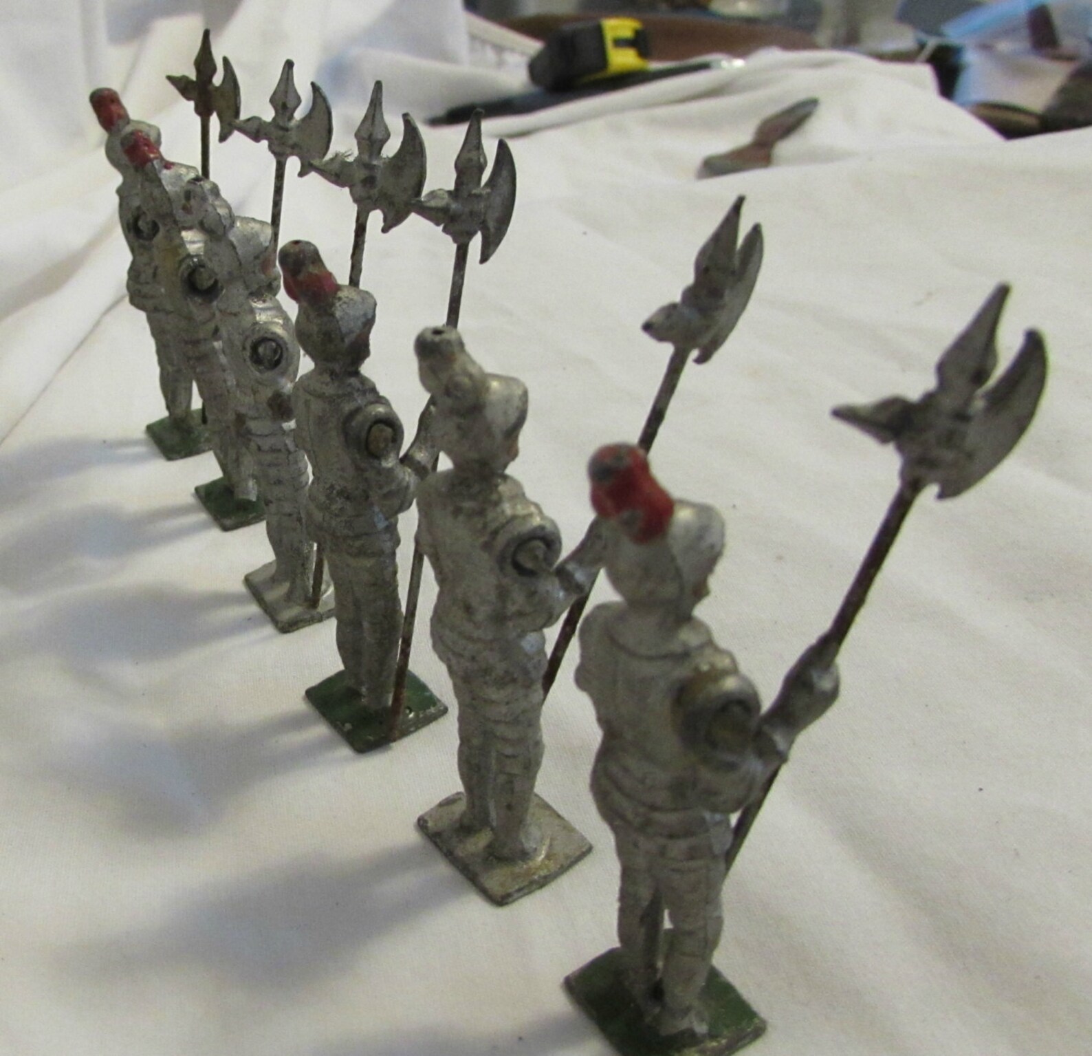 Toy Knights Handcast and Handpainted Metal Set of Six Etsy