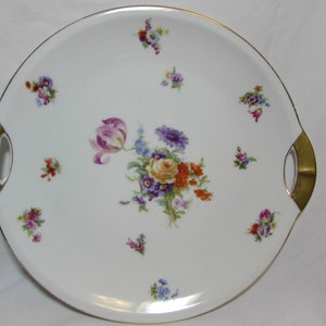 Dresden China Serving Plate, Pirken-Hammer, Czechoslovakia, 1920&#39;s