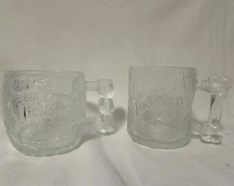 Flintstones Collectible Glasses, Set of Two, McDonalds, 1993, USA