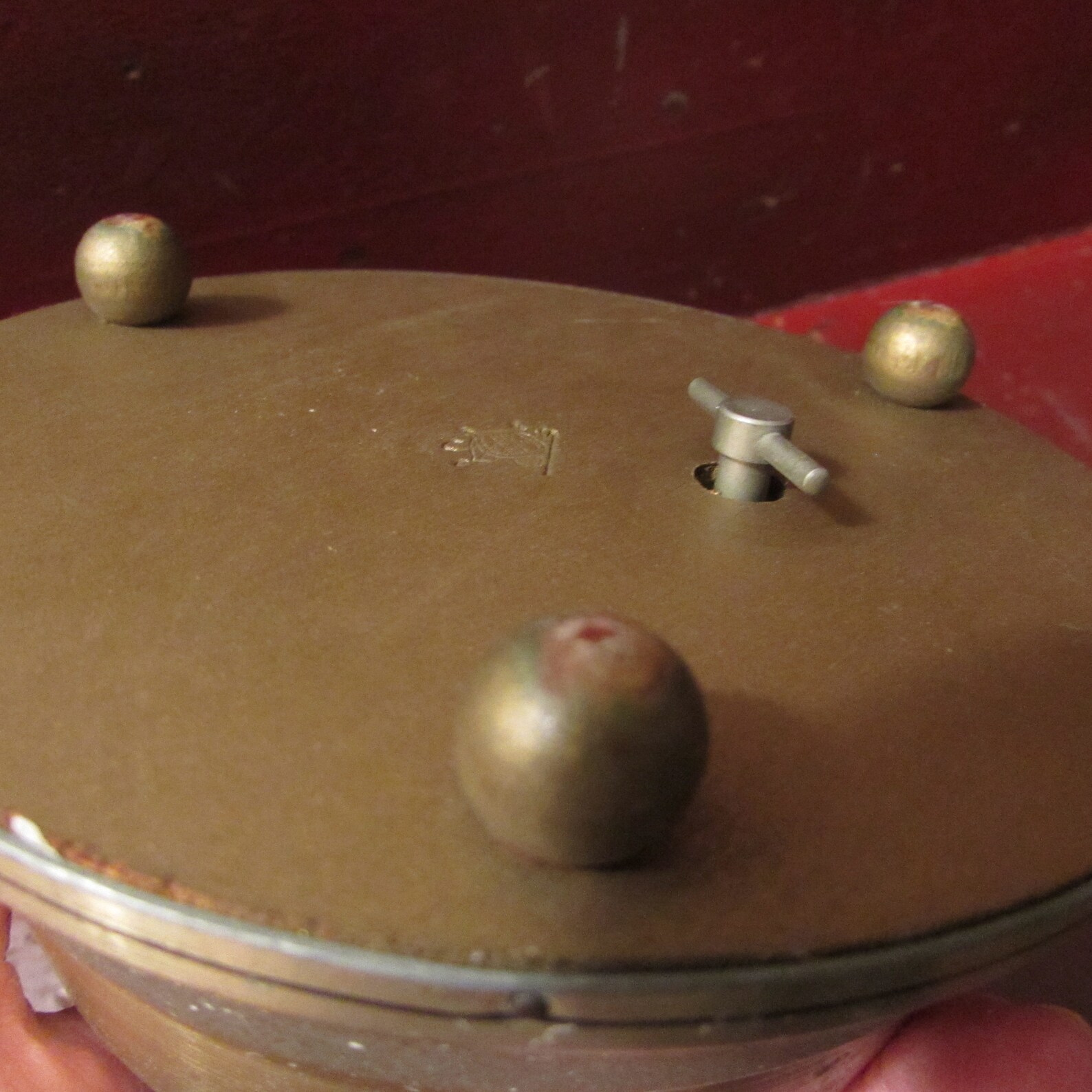 Vintage Music Box/Powder Box Mid Century Aluminum Body Wood Etsy