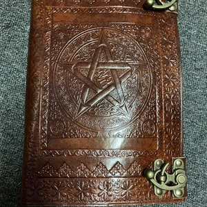A5 Leather Book of Shadows, Journal, Magickal Diary (medium)