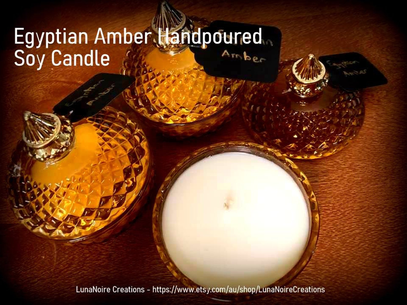 Large Egyptian Amber Scented Candle 7oz Hand Poured Soy Etsy