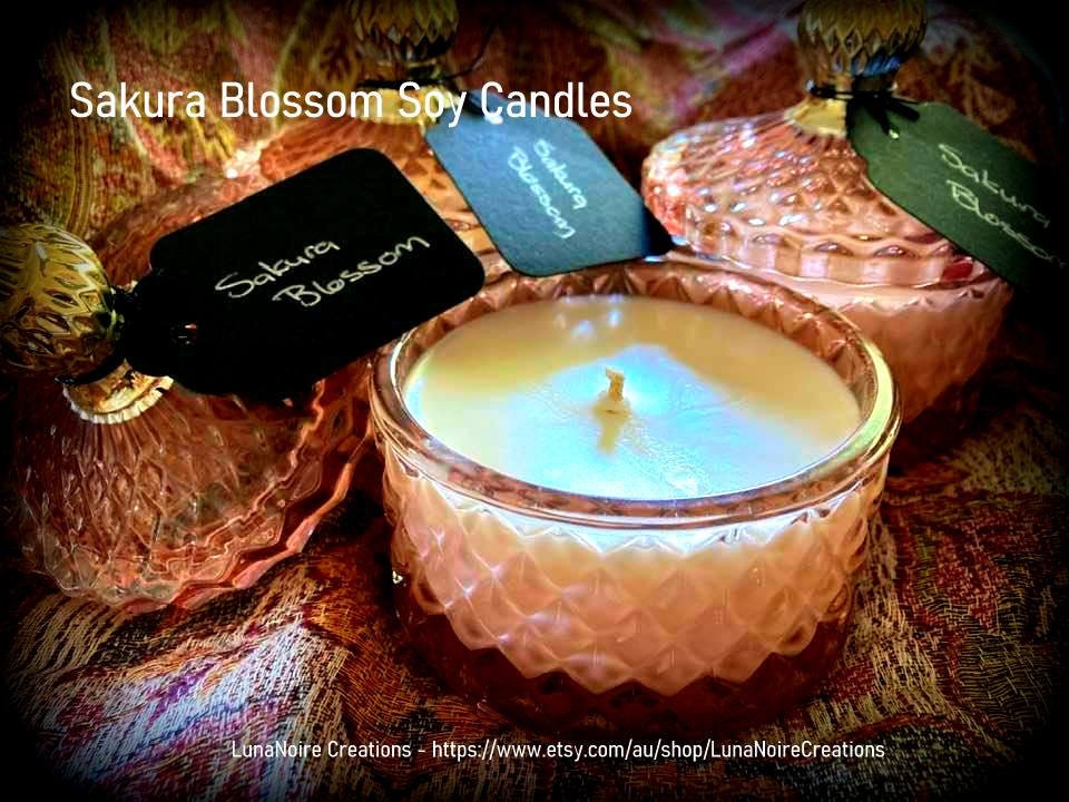 Feysand A Court of Thorns and Roses Inspired Soy Candle Scent Notes:  Japanese Cherry Blossom N Vanilla 