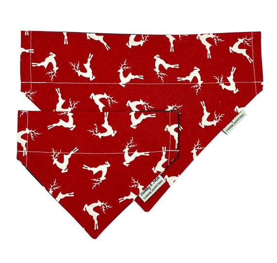 REVERSIBLE XMAS Reindeer Dog Bandana