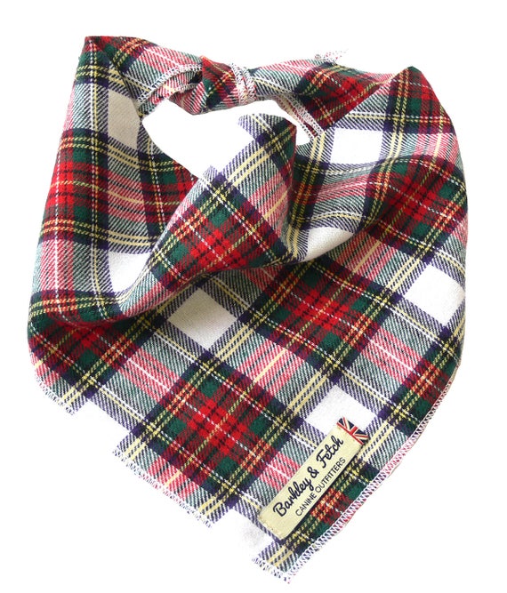 Stewart Modern Tartan Check Dog Bandana