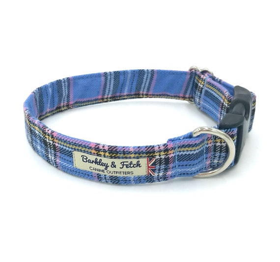 Blue tartan hotsell dog collar