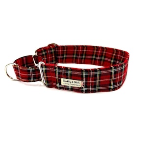 Martingale Collar in Royal Stewart Tartan 1", 1.5" and 2"