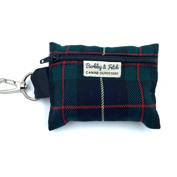 Support pour sac caca tartan vert/marine