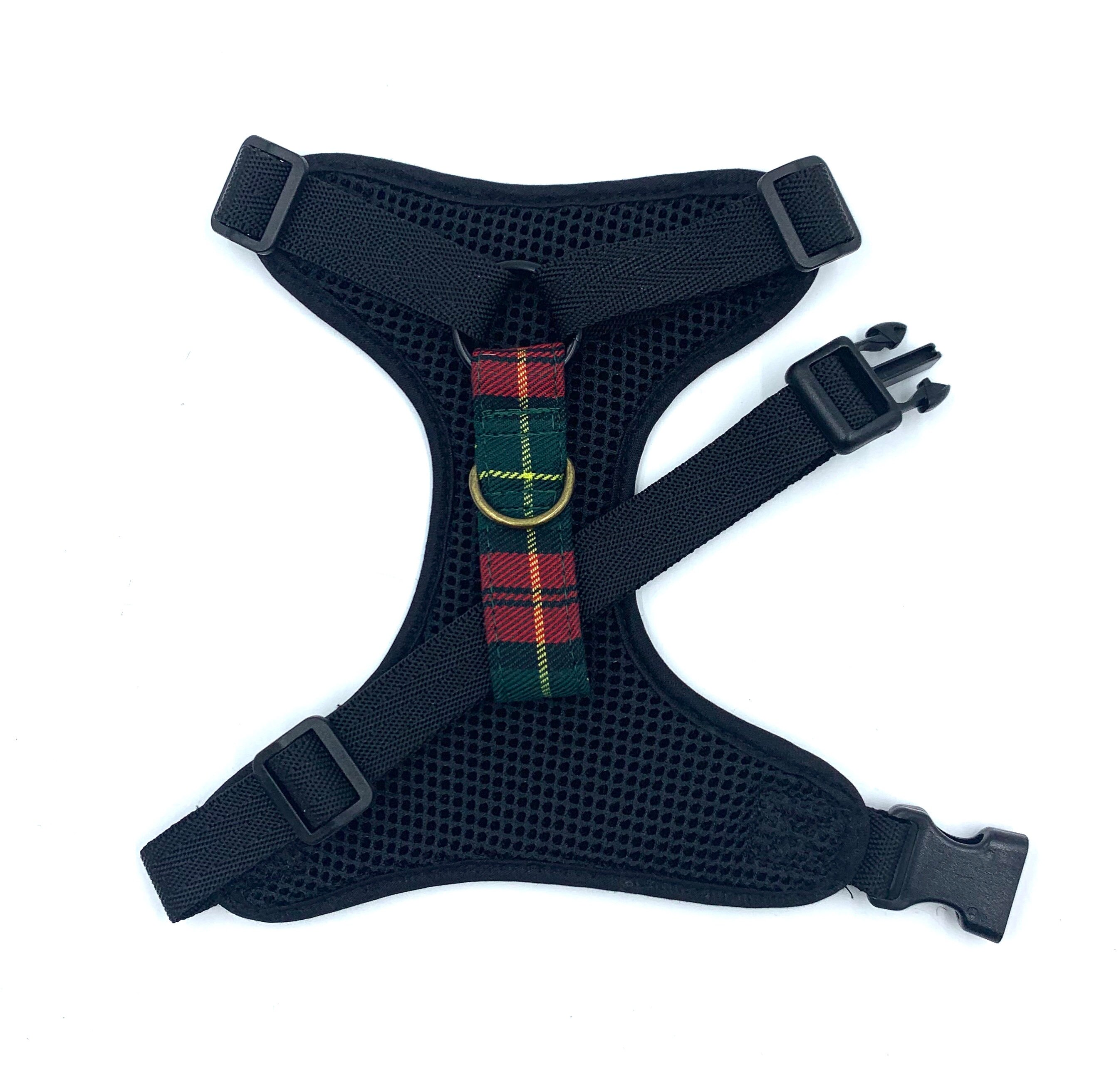 Red/green Tartan Dog Harness Etsy