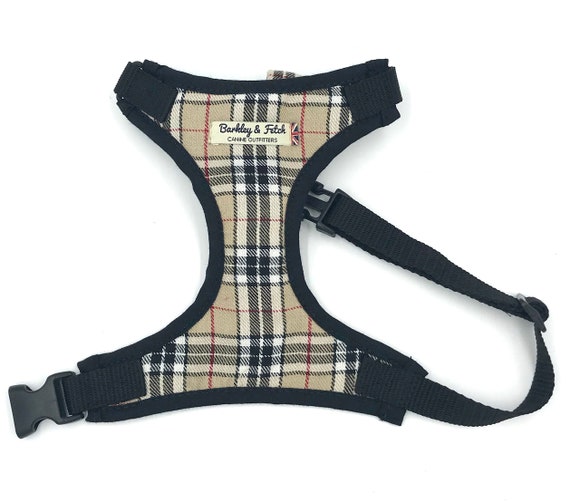 plaid dog harness