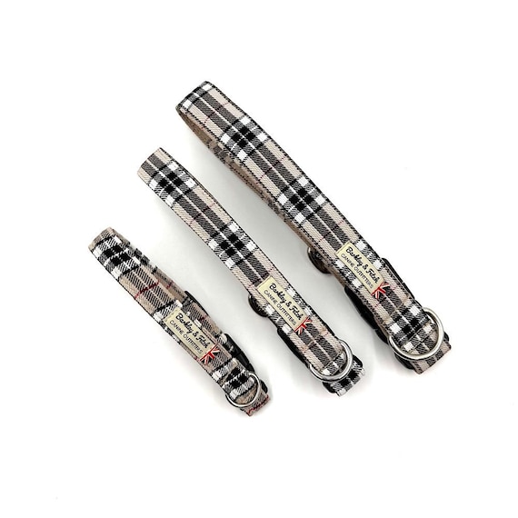 Caramel Plaid Dog Collar