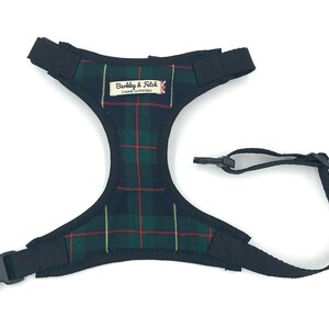 Green navy Tartan Dog Harness Etsy