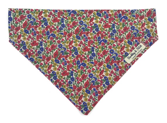 Liberty Print Red Petal Dog Bandana